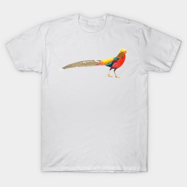 Golden Pheasant Digital Painting T-Shirt by gktb